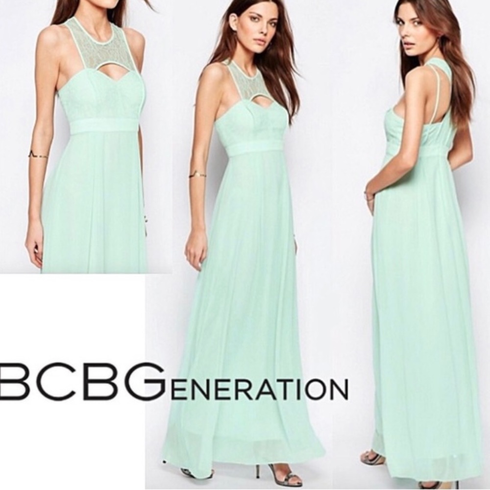 BCBG Generation mint green maxi dress size 4